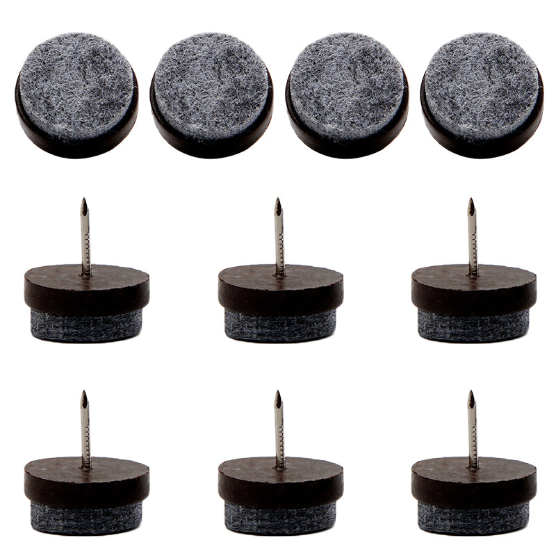 10Pcs Set 24mm Noise Reduction Chair Table Furniture Leg Bottom Feet Pad Floor Protector Nail 10Pcs Set 24mm Noise Reduction Chair Table Furniture Leg Bottom Feet Pad Floor Protector Nail